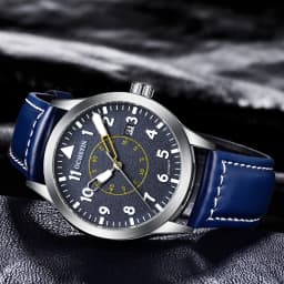 OCHSTIN Men Automatic Mechanical Movement Watch Leather Strap Nylon Male Clock Fashion Waterproof for Men Gift Wirstwatches
