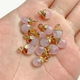5pcs Natural Stone Oval Faceted Charm Pendant for DIY Jewellery Making Necklace Earrings Gem Pendant Accessory 6x10MM Wholesale
