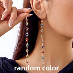 2023 Fashion Crystal Water Drop Tassel Earrings for Women Temperament Colorful Long Earrings Bridal Wedding Party Jewelry Gifts