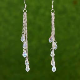 2023 Fashion Crystal Water Drop Tassel Earrings for Women Temperament Colorful Long Earrings Bridal Wedding Party Jewelry Gifts