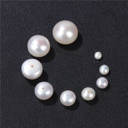 AAA 3-11mm Natural Pearl Bread Beads Half Hole Round Button Pearl Freshwater Beads For Jewelry Making DIY Earrings Accessories