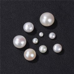 AAA 3-11mm Natural Pearl Bread Beads Half Hole Round Button Pearl Freshwater Beads For Jewelry Making DIY Earrings Accessories