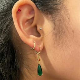 Temperament Drop-Shaped Green Earrings for Women Anime Peripheral Women's Earrings Party Jewelry Fashion Accessories Wholesale