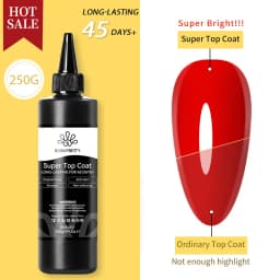 BORN PRETTY 250g Base and Super Top Coat Not Chip Peel Base Gel Glossy Shine Finish Soak off UV LED Drying Long Lasting UV Gel