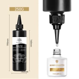 BORN PRETTY 250g Base and Super Top Coat Not Chip Peel Base Gel Glossy Shine Finish Soak off UV LED Drying Long Lasting UV Gel