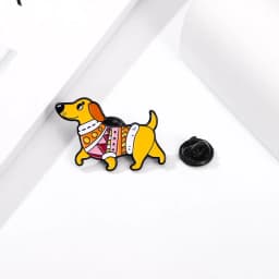 Happy Winter Enamel Pins Custom Bird Cat Fox Turtle Goose Brooches Lapel Badges Animal Sweater Jewelry Gift for Kids Friends
