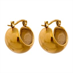 Yhpup Charm Stainless Steel Chunky Geometric Unusual Earrings Personalized Metal Rust Proof 18K Gold Color Jewelry Bijoux Femme