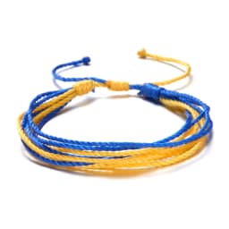 Ukrainian Charm Yellow Blue Ukraine Bracelets For Women Men Handmade Flag Color Woven String Bracelet New Design Couple Jewelry