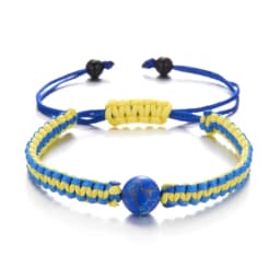 Ukrainian Charm Yellow Blue Ukraine Bracelets For Women Men Handmade Flag Color Woven String Bracelet New Design Couple Jewelry