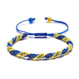 Ukrainian Charm Yellow Blue Ukraine Bracelets For Women Men Handmade Flag Color Woven String Bracelet New Design Couple Jewelry