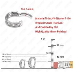 F136 Titanium Piercing Nose Ring Tragus Conch Cartilage Piercing Plum Blossom 16G Shape 5A Zircon Clicker Ring Body Jewelry