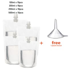 100ml-500ml Travel Drink Spout Pouches Transparent Plastic Bags Sealed Juice Storage Beverage Ice Cold Drink Pouch Portable