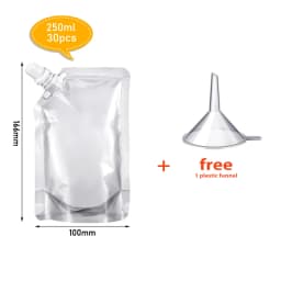 100ml-500ml Travel Drink Spout Pouches Transparent Plastic Bags Sealed Juice Storage Beverage Ice Cold Drink Pouch Portable