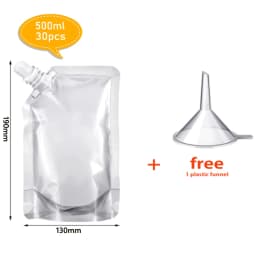 100ml-500ml Travel Drink Spout Pouches Transparent Plastic Bags Sealed Juice Storage Beverage Ice Cold Drink Pouch Portable