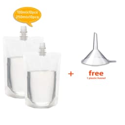 100ml-500ml Travel Drink Spout Pouches Transparent Plastic Bags Sealed Juice Storage Beverage Ice Cold Drink Pouch Portable