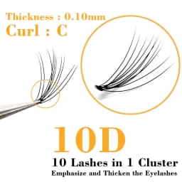 10D Mink Grafting Lashes 1 Box/60 Bundles Russia Natural C Curl False Eyelashes Individual Cluster Eyelash Makeup Wholesale
