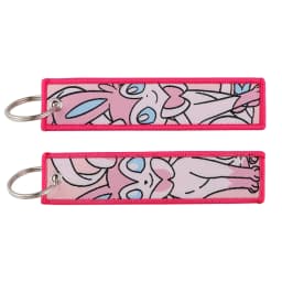 Anime Cute Animal Jet Tag Embroidery Keys Tag Women Keyring Cartoon Car Keys Fashion Jewelry Accessories Kids Gifts 1PCS