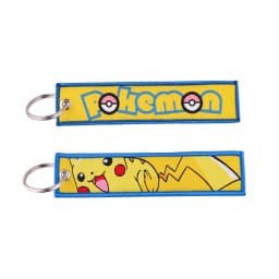Anime Cute Animal Jet Tag Embroidery Keys Tag Women Keyring Cartoon Car Keys Fashion Jewelry Accessories Kids Gifts 1PCS