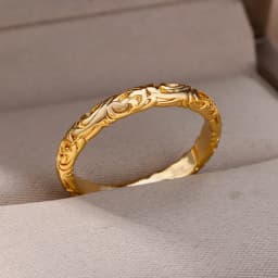 Stainless Steel Rings For Women Men Gold Color Flower Ring Female Male Engagement Wedding Party Finger Jewelry Gift 2026 Trend