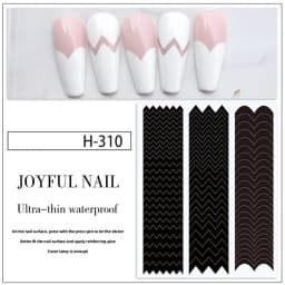 1PC Smile Stickers Wave Line Three-in-one Nail Stickers Tool Jewelry Nail Polish Glue Spray Stickers New Manicure French Sticker