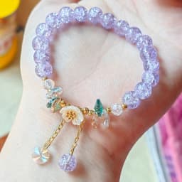 Korean New Sweet Daisy Flower Bracelet For Women Colorful Crystal Beaded Elastic Rope Bracelets Party Wedding Jewelry Gifts