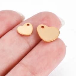 100pcs Stainless Steel Small Heart Charms for DIY Necklace Bracelet Anklet Jewelry Making Handcrafted Accessories