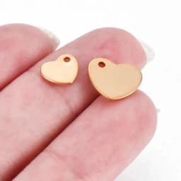 100pcs Stainless Steel Small Heart Charms for DIY Necklace Bracelet Anklet Jewelry Making Handcrafted Accessories
