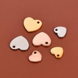 100pcs Stainless Steel Small Heart Charms for DIY Necklace Bracelet Anklet Jewelry Making Handcrafted Accessories