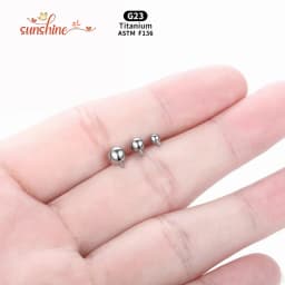 1PCS Internally Threaded Ball Titanium Replacement Ball Tongue Lip Barbell Eyebrow Earring Piercings Dermal Anchor Accessories