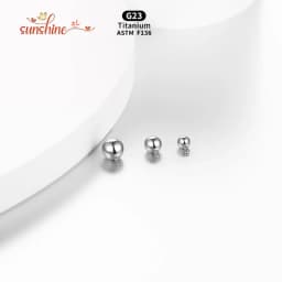 1PCS Internally Threaded Ball Titanium Replacement Ball Tongue Lip Barbell Eyebrow Earring Piercings Dermal Anchor Accessories