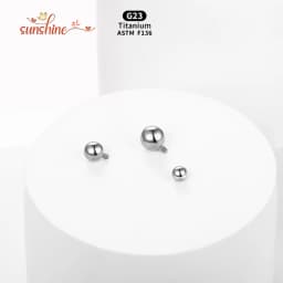 1PCS Internally Threaded Ball Titanium Replacement Ball Tongue Lip Barbell Eyebrow Earring Piercings Dermal Anchor Accessories