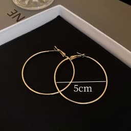 4CM 5CM 6CM Big Hoop Earring for Women Hiphop Rock Temperament Simple Circle Round Ear Jewelry Brincos Ornamentos Orejeras