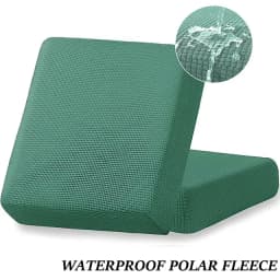 Waterproof Sofa Seat Cushion Cover Jacquard Polar Fleece Sofa Covers Elastic Removable Couch Cover Pets Kids Furniture Protector