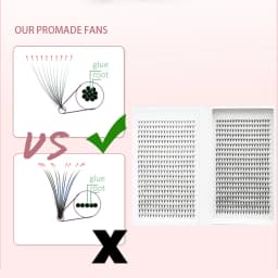 800/1600 Fans Premade Volume Lashes Fan Individual Sharp Pointy Base Premade Russian Volume Fans Eyelash Extension Makeup Tools