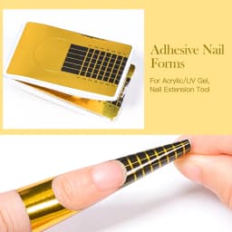 French Nail Form Tips Acrylic UV Gel Extension Curl Form Extension Nail Sticker Art Guide Mold Manicure Nail Art Tools