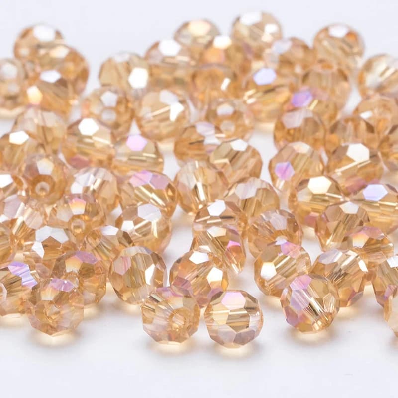 3 4 6 8mm Austria Round Crystal Beads AB Color Faceted Glass Beads Loose Spacer Bead for Jewerly Making DIY Bracelet Necklace