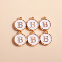10pcs Cute Mini White Alphabet 26 Letters Charms Pendants for DIY Name Jewelry Necklace Bracelet Earrings Happy Birthday Gifts