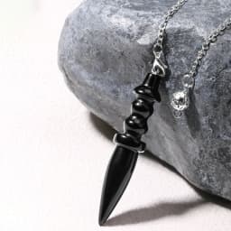 Natural Stone Pendant Egyptian Crystal Pendulum for Divination Dowsing Reiki Pink Clear Quartz Amethysts Black Onyx Pendulo X130