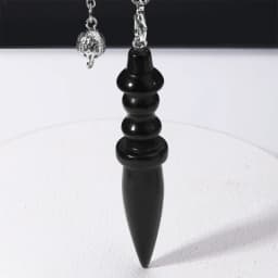 Natural Stone Pendant Egyptian Crystal Pendulum for Divination Dowsing Reiki Pink Clear Quartz Amethysts Black Onyx Pendulo X130