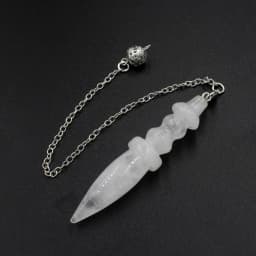 Natural Stone Pendant Egyptian Crystal Pendulum for Divination Dowsing Reiki Pink Clear Quartz Amethysts Black Onyx Pendulo X130