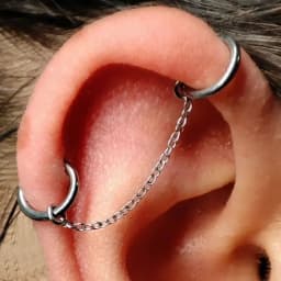 ASTM F136 Titanium Chain and Hinged Earring for EAR PIERC Ear Studs Chain Labret Lip Sling Diy Originality Body Piercing Jewelry