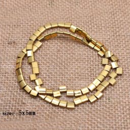 Plated Genuine Gold Color Retention AAA+ Natural Hematite Stone Spacer Loose Beads For Jewelry Making Diy Bracelets Finding
