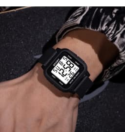 YIKAZE Sports Men Watch Retro Square Men's Digital Watch Multifunction Military Alarm Clock LED Wristwatch for Male Kids Gifts