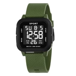 YIKAZE Sports Men Watch Retro Square Men's Digital Watch Multifunction Military Alarm Clock LED Wristwatch for Male Kids Gifts