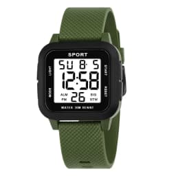 YIKAZE Sports Men Watch Retro Square Men's Digital Watch Multifunction Military Alarm Clock LED Wristwatch for Male Kids Gifts
