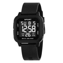 YIKAZE Sports Men Watch Retro Square Men's Digital Watch Multifunction Military Alarm Clock LED Wristwatch for Male Kids Gifts