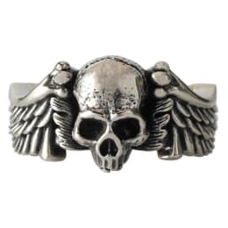 Ring Unisex Retro Vintage Vintage Hip-hop Personality Wings Skull Head Opening Ring Wholesale
