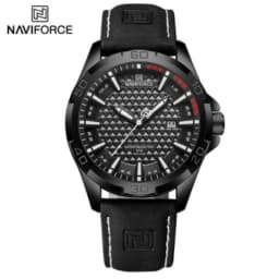 NAVIFORCE Men Casual Sport Military Quartz Calendar Wrist Watch for Man Business Leather Waterproof Male Clock Relogio Masculino
