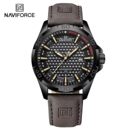 NAVIFORCE Men Casual Sport Military Quartz Calendar Wrist Watch for Man Business Leather Waterproof Male Clock Relogio Masculino