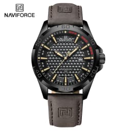 NAVIFORCE Men Casual Sport Military Quartz Calendar Wrist Watch for Man Business Leather Waterproof Male Clock Relogio Masculino